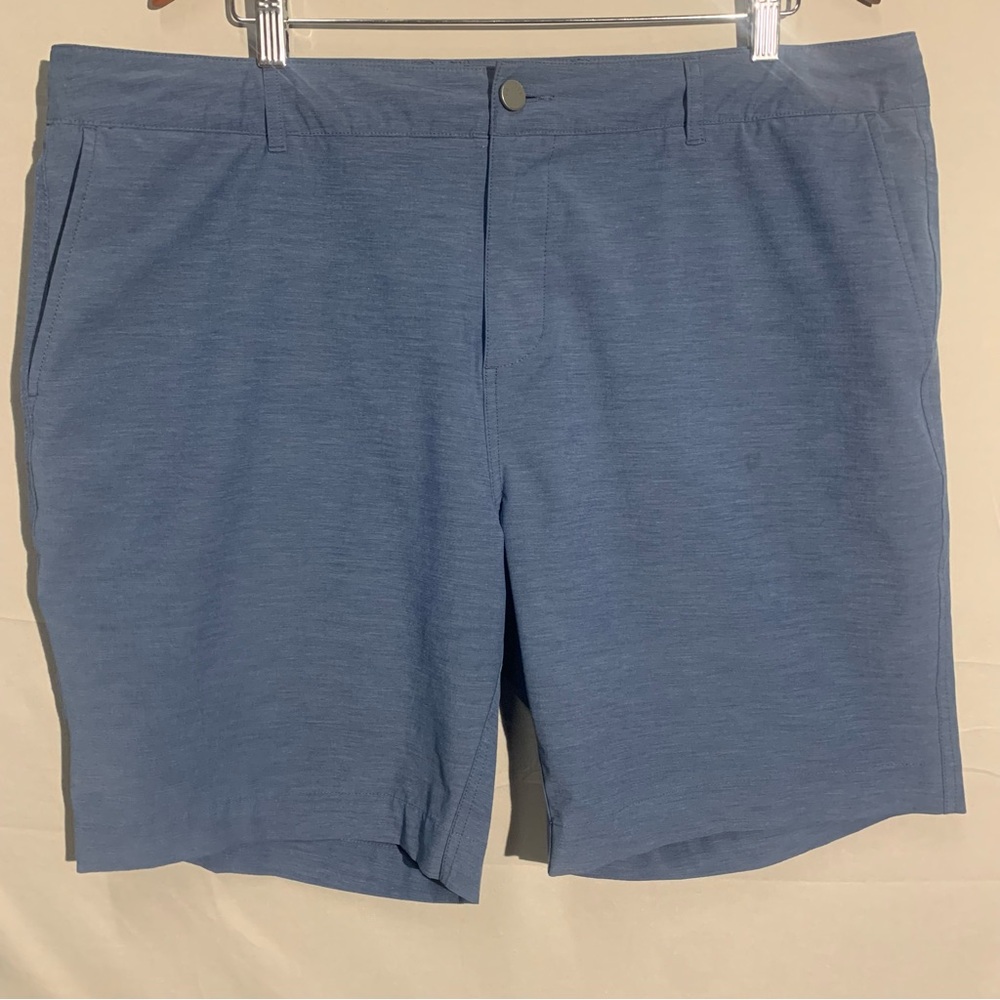 Faherty Shorts Mens 38 Blue Chino Button Fly Activewear Drawstring Summer Golf